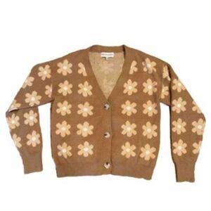 WILLOW & WIND Women's Daisy Floral Cardigan Sweater size S